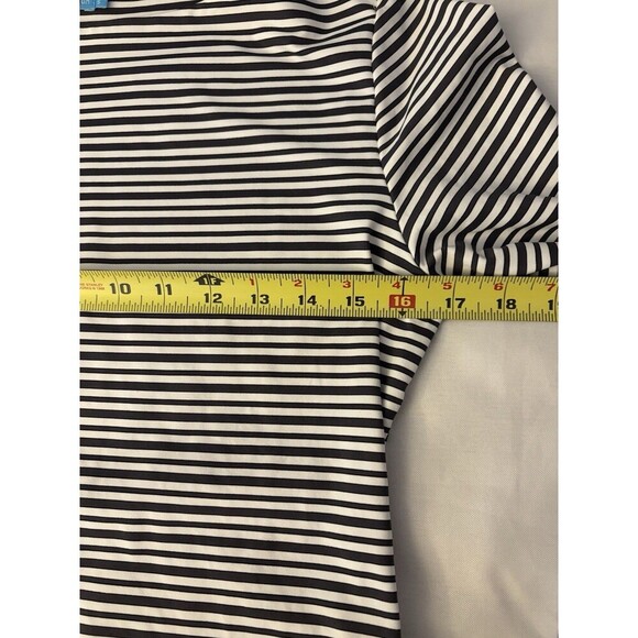 J. MCLAUGHLIN Wavesong Stripe Catalina Cloth Top Small 3/4 Sleeve Button Stretch - Picture 9 of 9